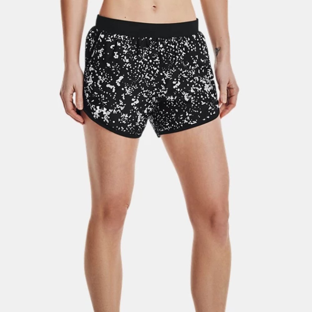 Under Armour | Fly-By 2.0 Print Shorts | Black & White | SIZE XL